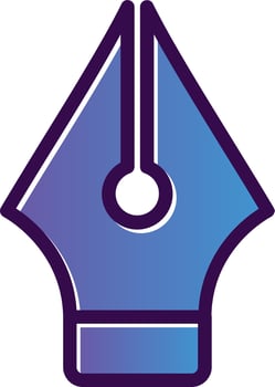 Pen Nib Vector Icon Design