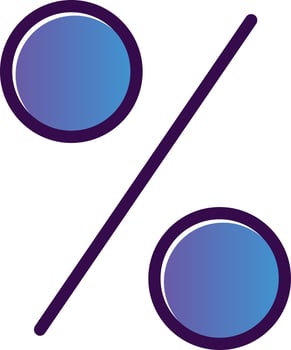 Percent Vector Icon Design