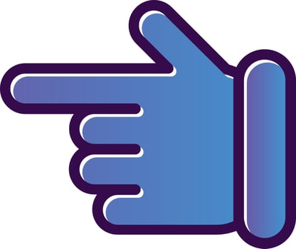 Hand Point Left Vector Icon Design
