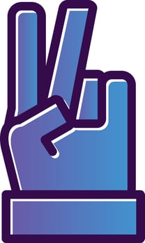 Hand Scissors Vector Icon Design