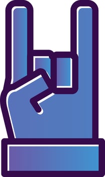 Hand Rock Vector Icon Design