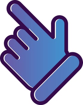 Hand Pointer Vector Icon Design