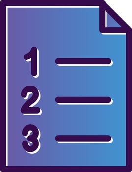 List Ol Vector Icon Design