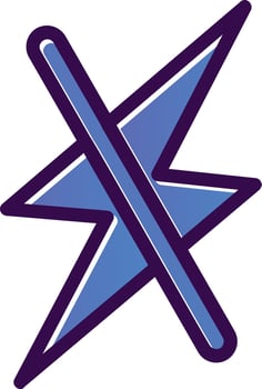 Zap Off Vector Icon Design