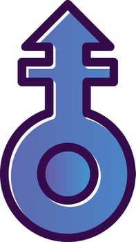 Mars Stroke V Vector Icon Design