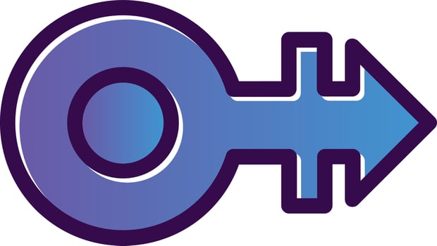Mars Stroke H Vector Icon Design