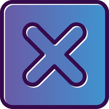 Square x Vector Icon Design