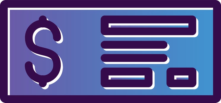 Money Check Vector Icon Design