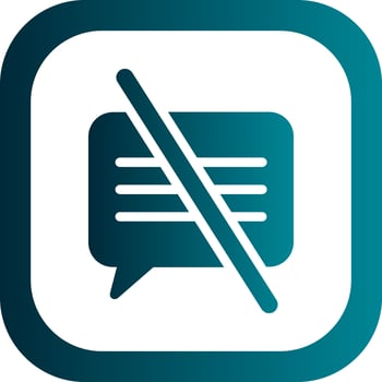 Comment Slash Vector Icon Design