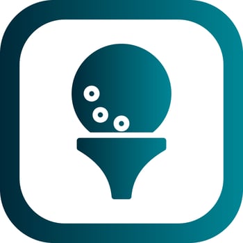 Golf Ball Vector Icon Design