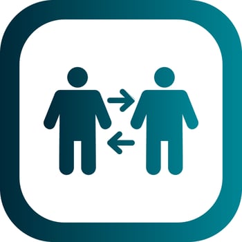 People Arrows Vector Icon Design