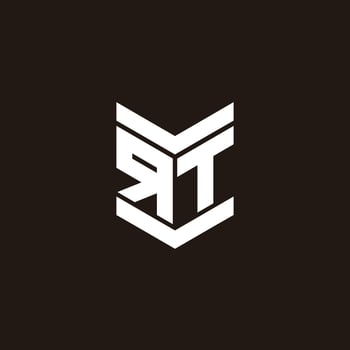 Logo alphabet monogram with emblem style vector