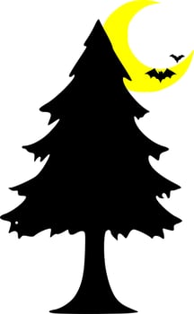 dark tree icon vector