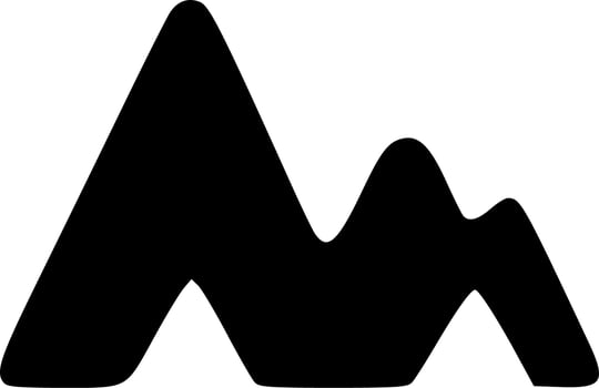 black mountain icon vector
