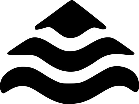 black mountain icon vector