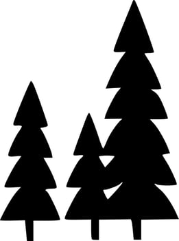black tree icon vector