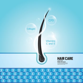 Hair protect and care technology concept illustration. vector