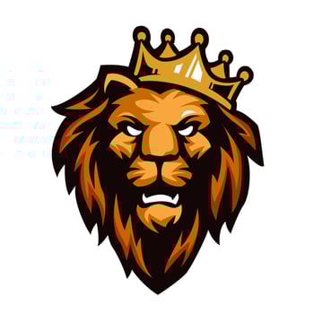 Lion illustration template Premium Vector