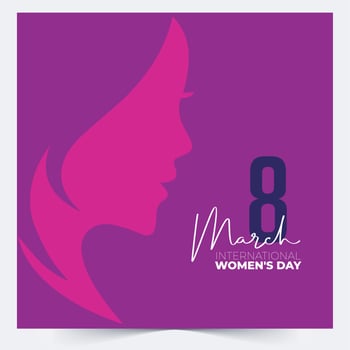 International women's day concept poster. Woman sign illustration background. 2023 women's day campaign theme-Accelerating Equality and Empowerment vector