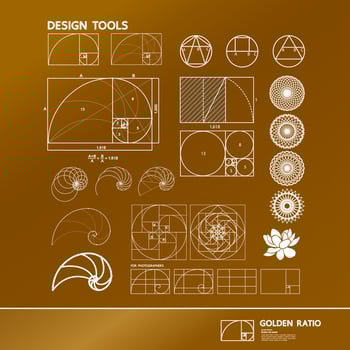 Golden ratio for creative design section vector illustration.
