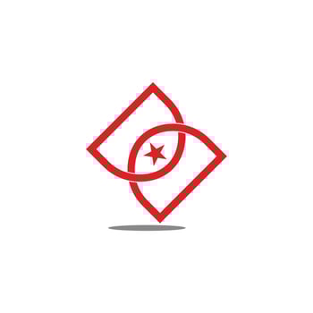 abstract letter dd infinity star geometric design vector