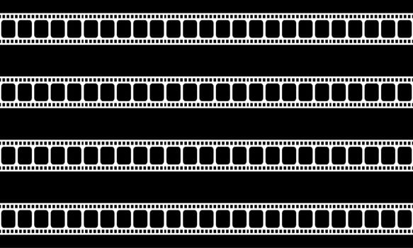 Seamless Filmstrip Motifs Pattern for Ornate, Decoration, Interior, Exterior, Background, Wallpaper, Cover or Graphic Design Element. Vector Illustration
