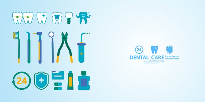 Dental care creative concept. vector