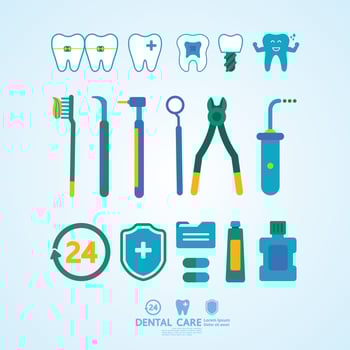 Dental care creative concept. vector