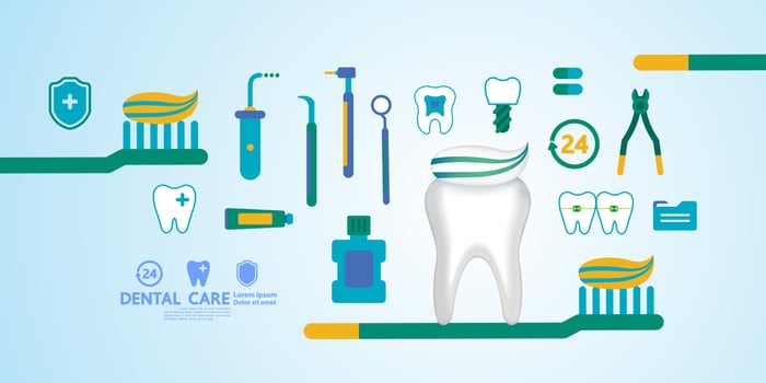 Dental care creative concept. vector