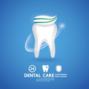 Dental care creative concept. vector