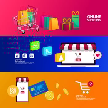 Online shopping idea vector illustration