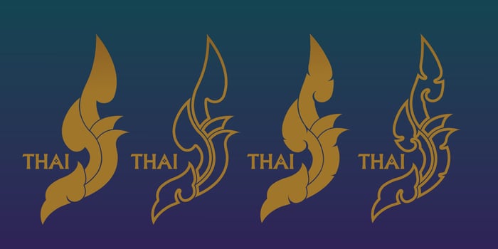 Thai Arts element for Thai graphic design vector illustration.