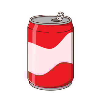 Soda can vector illustration in  cartoon style