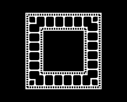 Filmstrip Motifs Frame for Ornate, Decoration, Interior, Exterior, Background, Wallpaper, Cover or Graphic Design Element. Vector Illustration