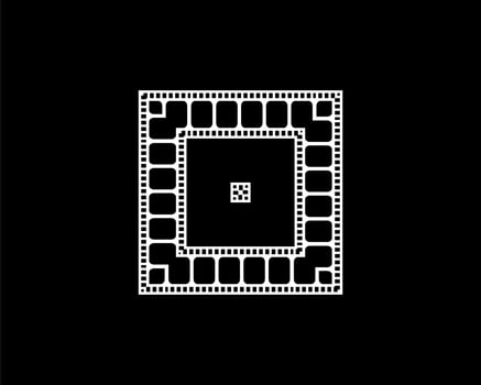 Filmstrip Motifs Frame for Ornate, Decoration, Interior, Exterior, Background, Wallpaper, Cover or Graphic Design Element. Vector Illustration