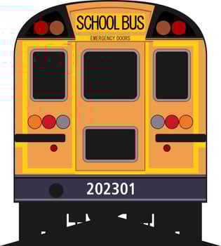 school bus design icon vector