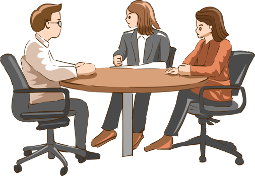 Office workers meeting png graphic clipart design