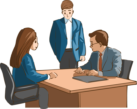 Office workers meeting png graphic clipart design