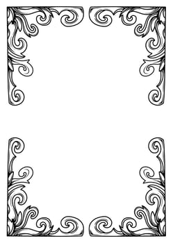 Classic style frame design with exquisite engraving and luxury vector