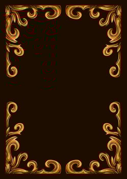 Classic style frame design with exquisite engraving and luxury vector