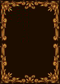 Classic style frame design with exquisite engraving and luxury vector