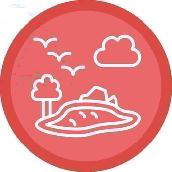 Lake Vector Icon Design