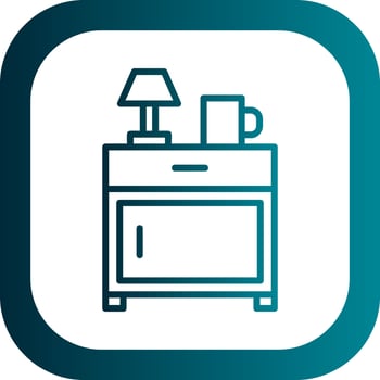 Bedside Table Vector Icon Design
