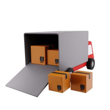 3d Package Loading to Truck png