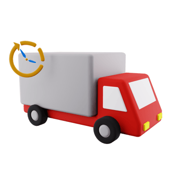 3D Fast Shipment Truck Delivery png