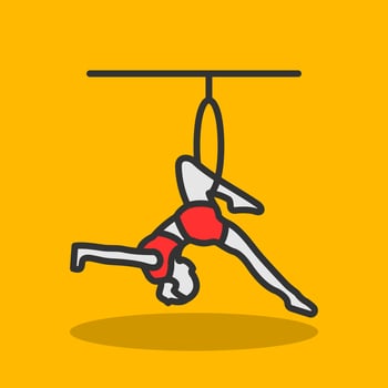 Trapeze Artist Vector Icon Design