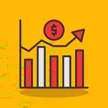 Market Fluctuation Vector Icon Design