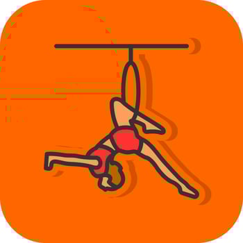 Trapeze Artist Vector Icon Design