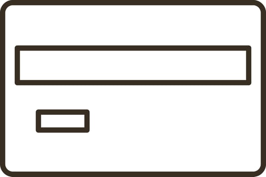 Line vector icon card, credit, money. Outline vector icon on white background