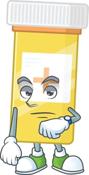 Medicine bottle Cartoon character vector